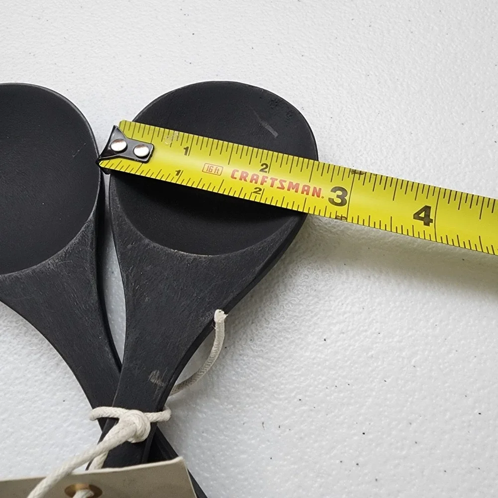 Black Primitive Wood Spoons